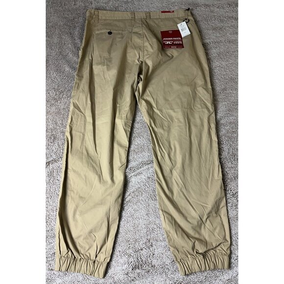 Jordan Craig Joggers Pants Mens Size 42x32 Tan Khaki Cotton Pockets Tapered Leg - Picture 12 of 16